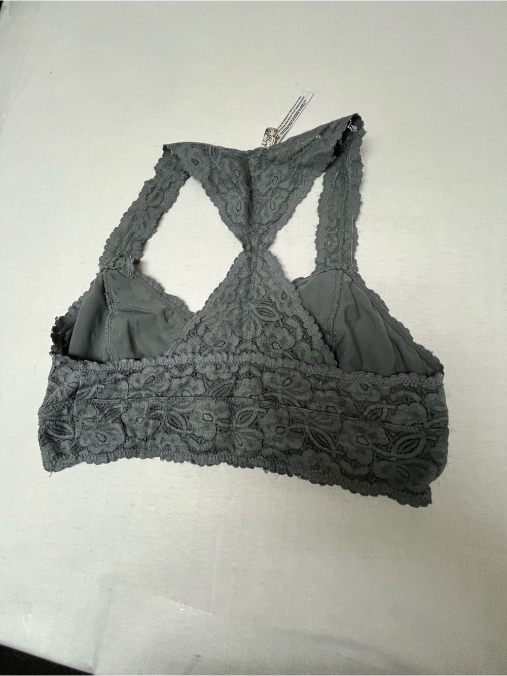 Free People Floral Lace Bralette in Charcoal - Picture 5 of 7